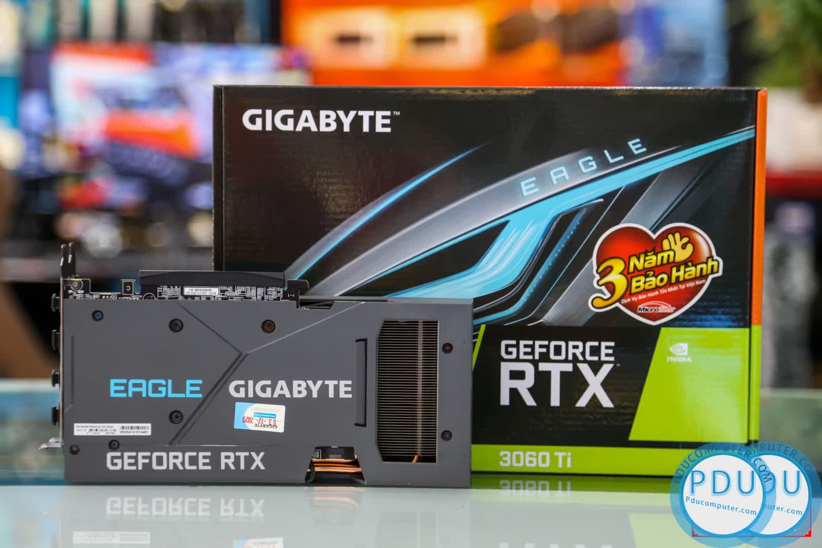 Card màn hình Gigabyte RTX 3060 Ti EAGLE (8GB GDD6, 256-bit, HDMI +DP, 1x8-pin)