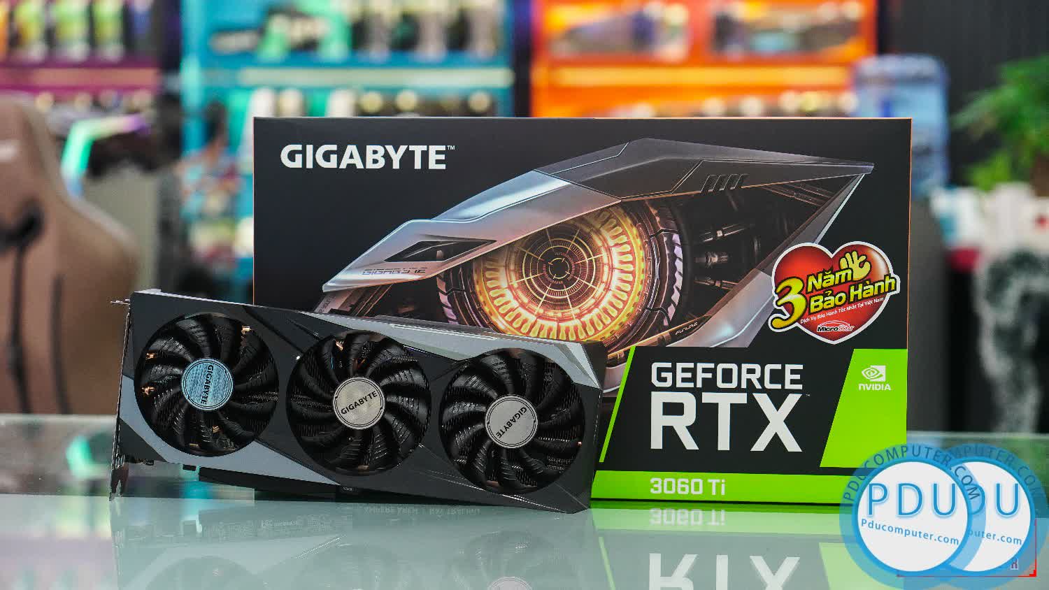 Card màn hình Gigabyte RTX 3060 Ti GAMING OC PRO (8GB GDD6, 256-bit, HDMI +DP, 1x8-pin, 1x6-pin)