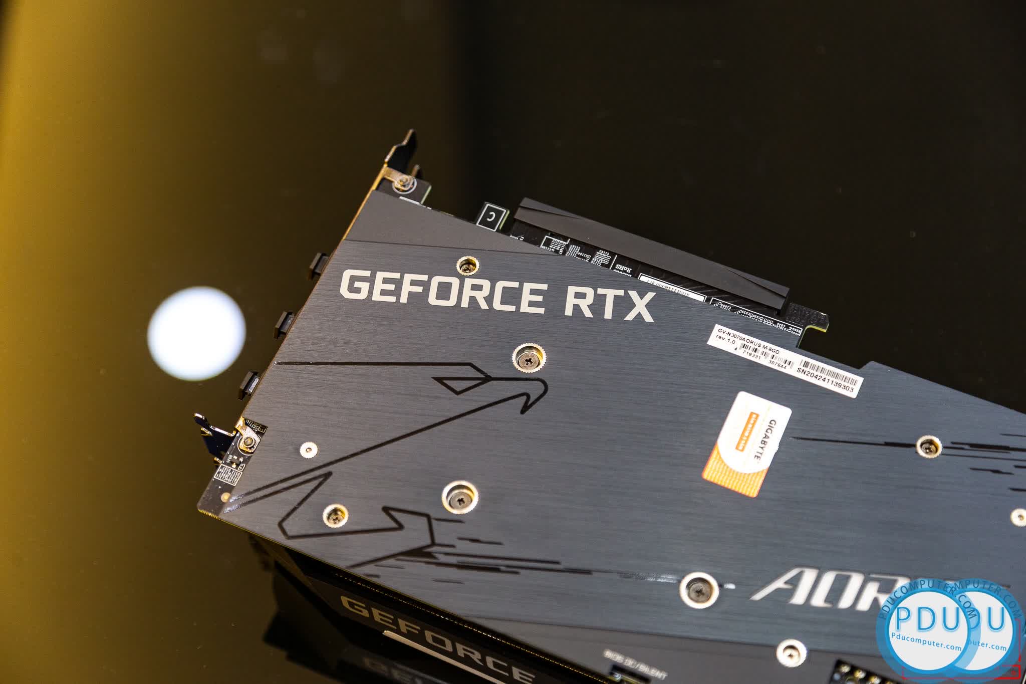 Card màn hình Gigabyte RTX 3070 AORUS MASTER - 8GD (8GB GDD6, 256-bit, HDMI +DP, 2x8-pin)