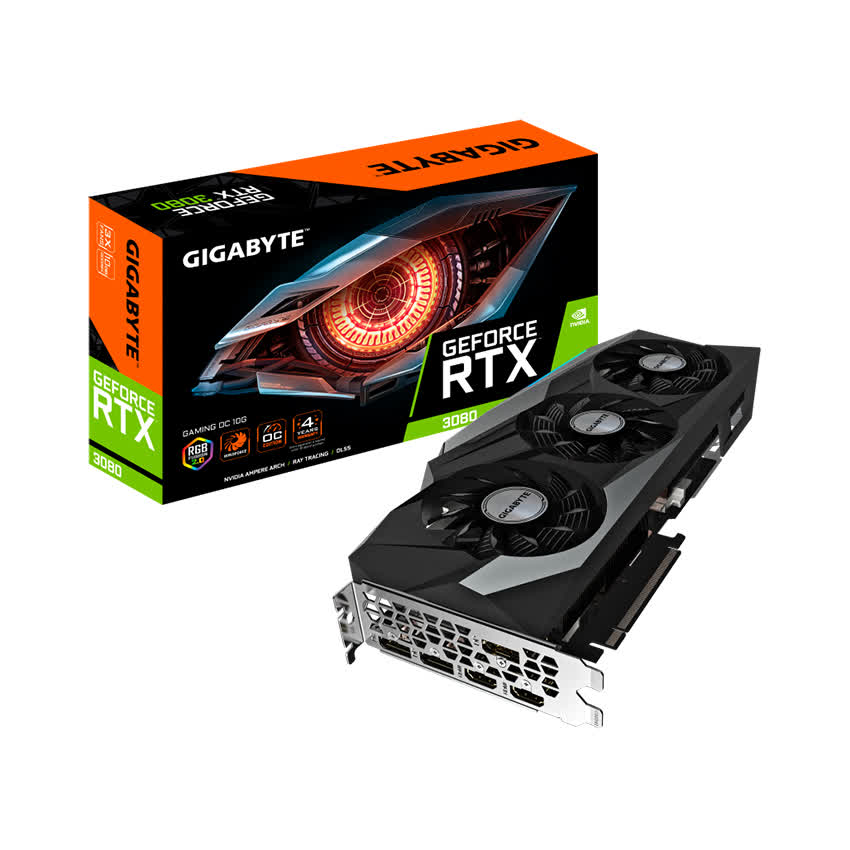 Card màn hình Gigabyte RTX 3080 GAMING OC-10GD (10GB GDD6X, 320-bit, HDMI +DP, 2x8-pin)