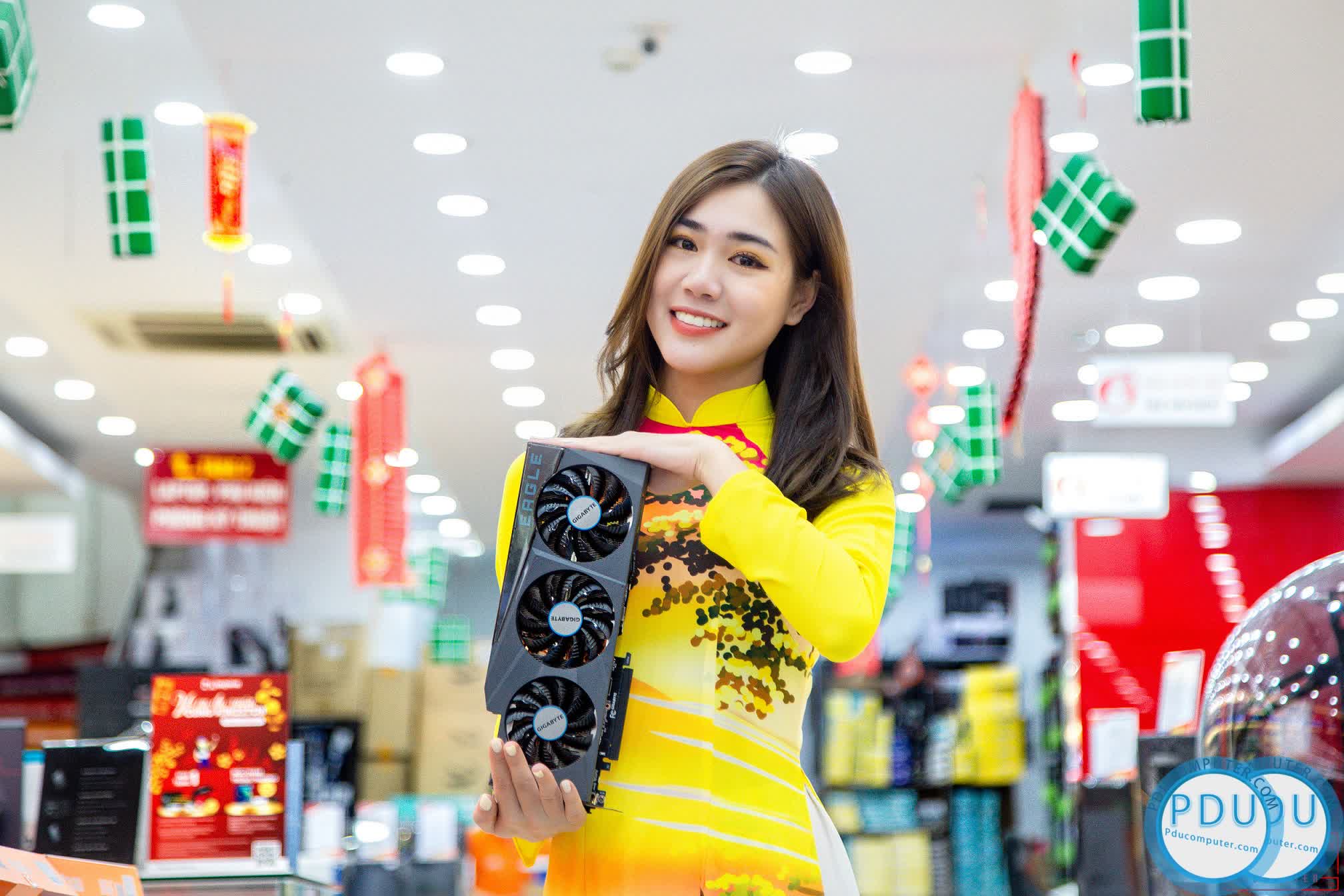 Card màn hình Gigabyte RTX 3090 EAGLE OC-24GD (24GB GDD6X, 384-bit, HDMI +DP, 2x8-pin)