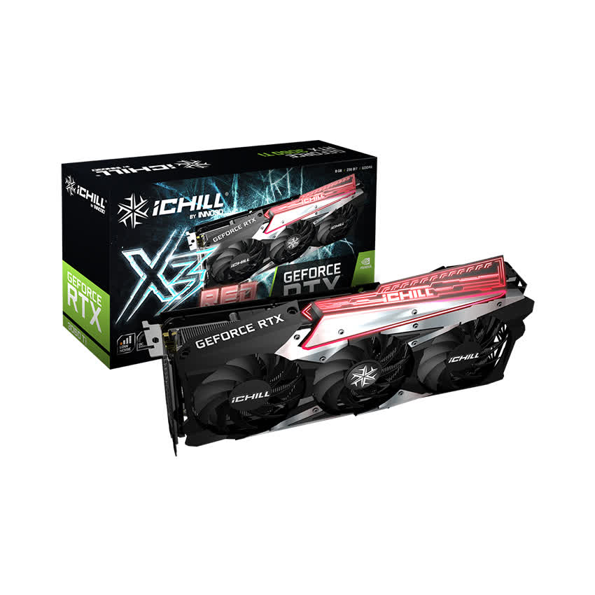 Card màn hình Inno3D RTX 3060 Ti ICHILL X3 (8GB GDD6, 256-bit, HDMI +DP, 1x8-pin)