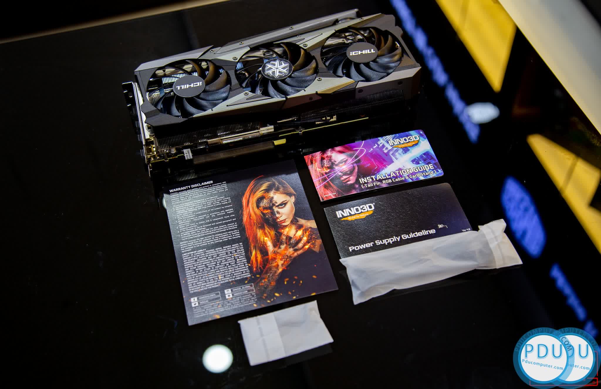 Card màn hình Inno3D RTX 3070 ICHILL X4 (8GB GDDR6, 256-bit, HDMI+DP, 2x8-pin)