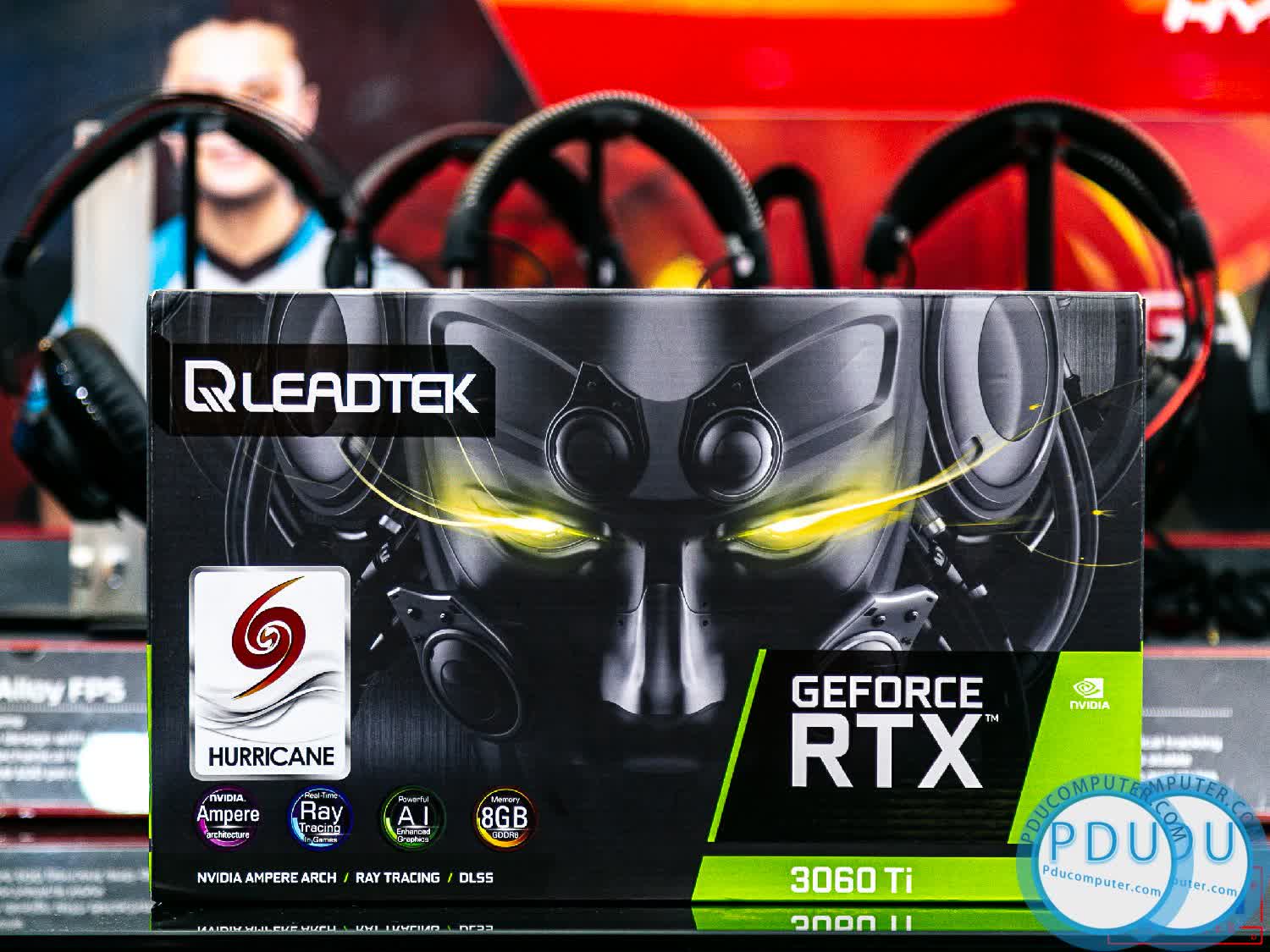 Card màn hình LEADTEK WinFast RTX 3060 Ti HURRICANE (8GB GDDR6, 256-bit, HDMI +DP, 1x8-pin)