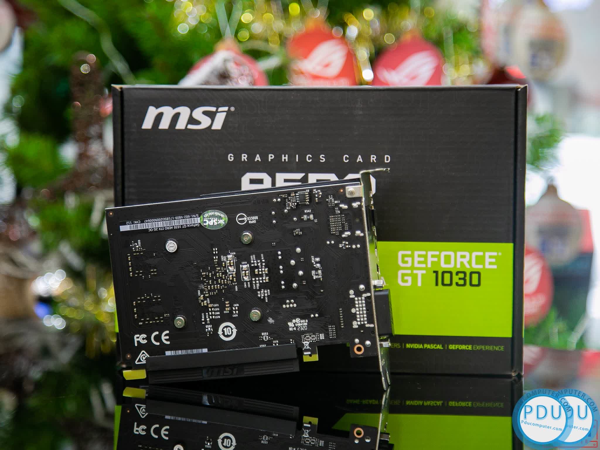 Card màn hình MSI GT 1030 AERO ITX OC (2GB GDDR5, 64-bit, DVI+HDMI)