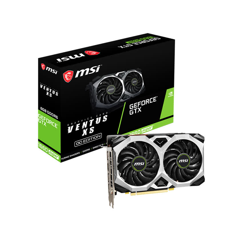 Card màn hình MSI GTX 1660 Super VENTUS XS OC (6GB GDDR6, 192-bit, HDMI+DP)
