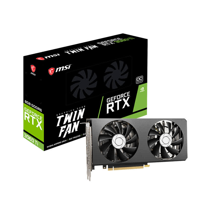 Card màn hình MSI RTX 3060 Ti TWIN FAN OC-8GB