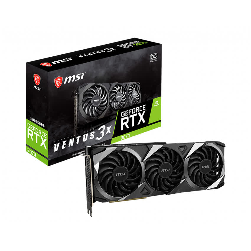 Card màn hình MSI RTX 3070 VENTUS 3X OC 8G (8GB GDD6, 256-bit, HDMI +DP, 2x8-pin)