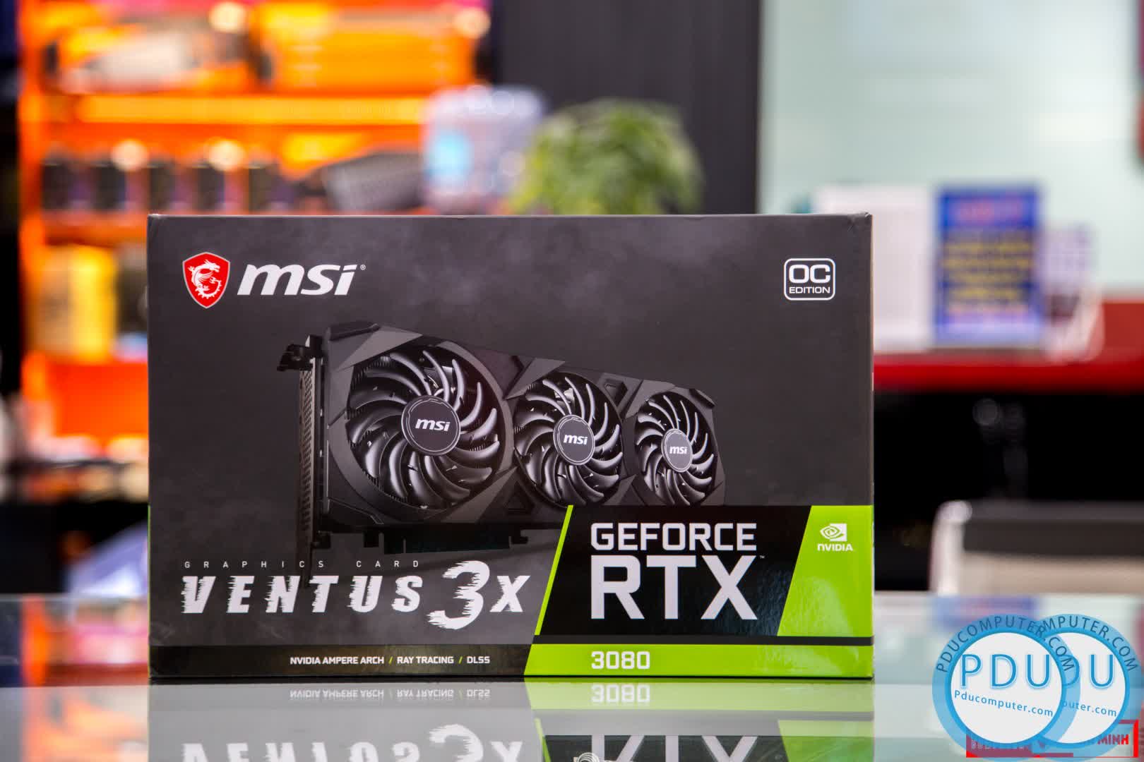 Card màn hình MSI RTX 3080 VENTUS 3X OC 10G (10GB GDDR6X, 320-bit, HDMI +DP, 2x8-pin)