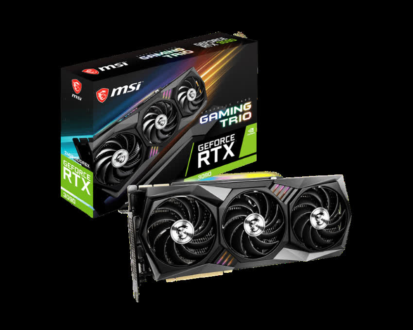 Card màn hình MSI RTX 3090 GAMING TRIO 24G (24GB GDD6X, 384-bit, HDMI +DP, 3x8-pin)