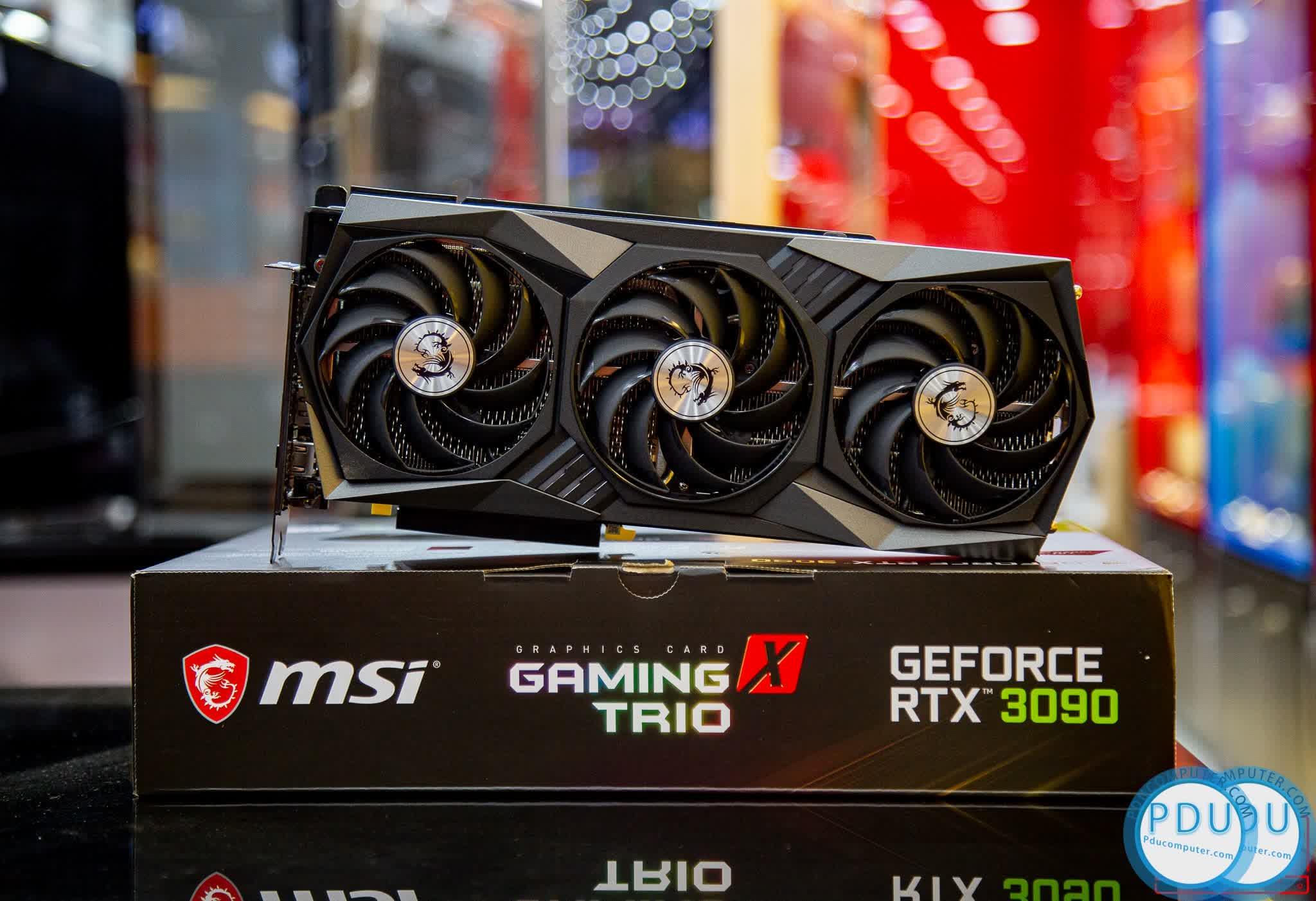 Card màn hình MSI RTX 3090 GAMING X TRIO 24G (24GB GDDR6X, 384-bit, HDMI +DP, 3x8-pin)