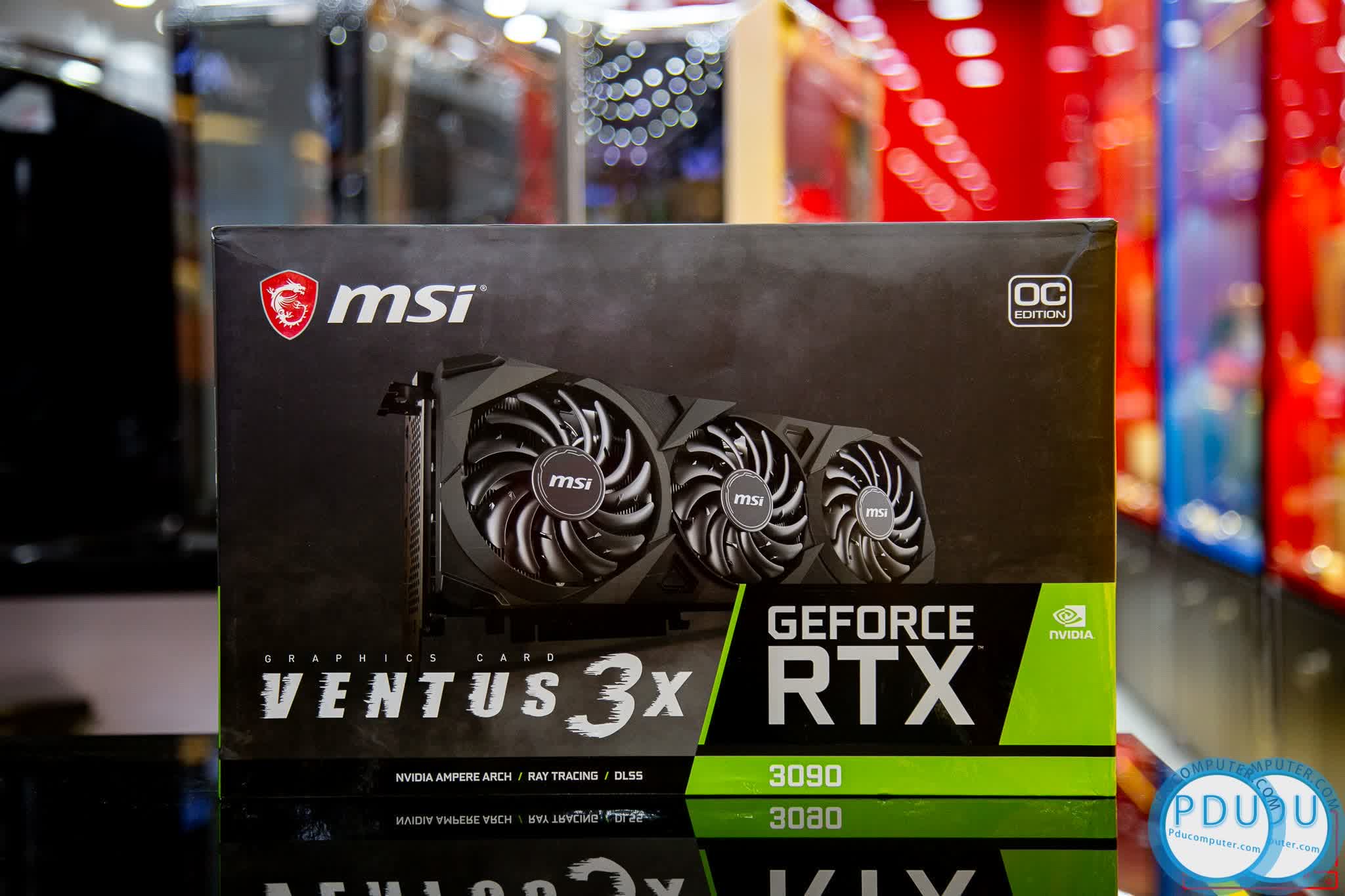 Card màn hình MSI RTX 3090 VENTUS 3X OC 24G (24GB GDDR6X, 384-bit, HDMI +DP, 2x8-pin)