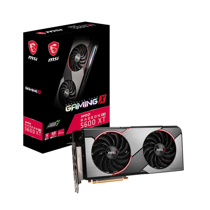 Card màn hình MSI RX 5600 XT GAMING X (6GB GDDR6, 192-bit, HDMI+DP, 2x8-pin)