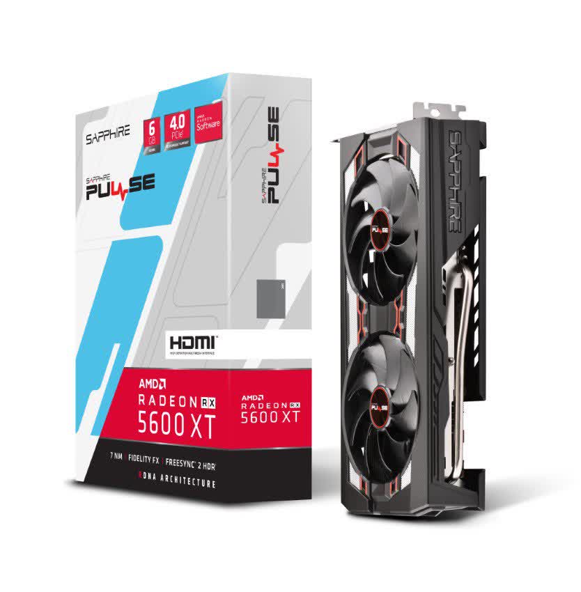Card màn hình SAPPHIRE PULSE RX 5600 XT (6GB GDDR6, 192-bit, HDMI+DP, 1x8-pin)