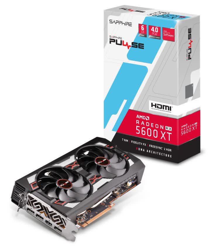 Card màn hình SAPPHIRE PULSE RX 5600 XT (6GB GDDR6, 192-bit, HDMI+DP, 1x8-pin)
