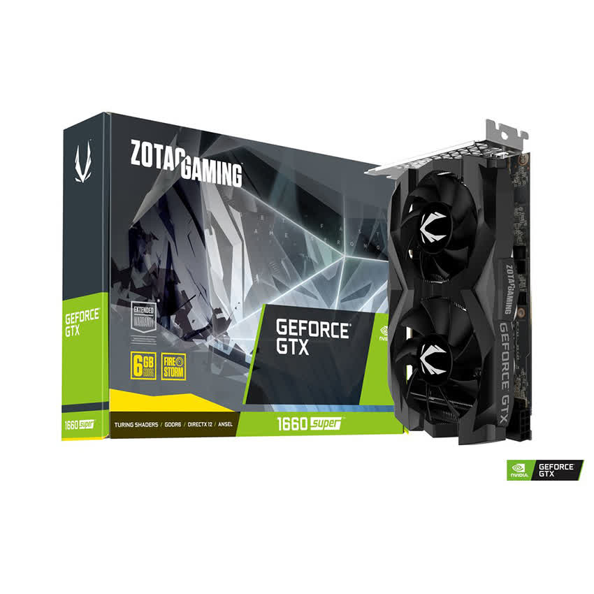 Card màn hình Zotac GTX 1660 Super Twin 6GB (6GB GDDR6, 192-bit, HDMI+DP, 1x8-pin)
