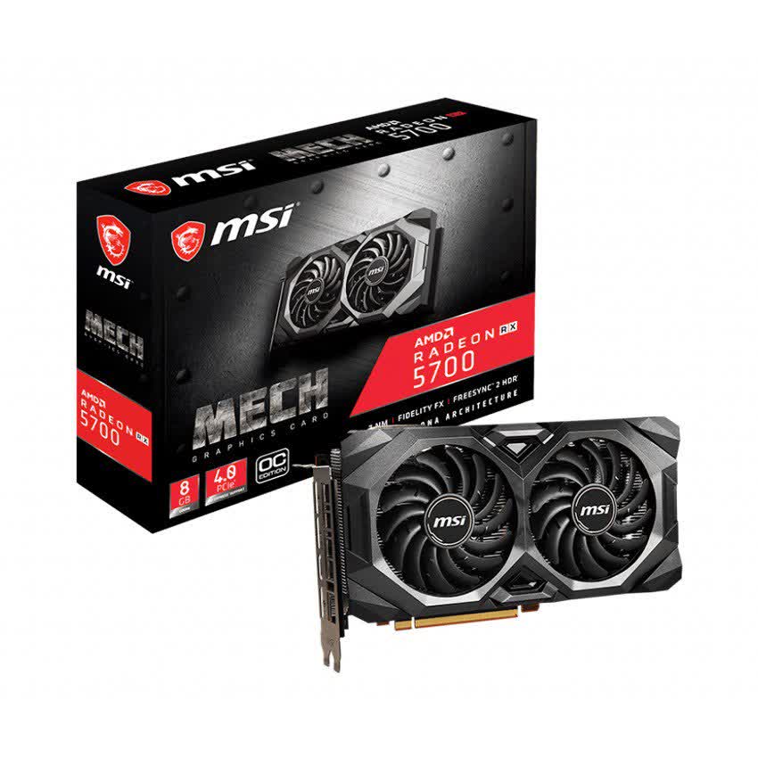 Card màn hình MSI Radeon RX 5700 MECH OC (8GB GDDR6, 256-bit, HDMI+DP)