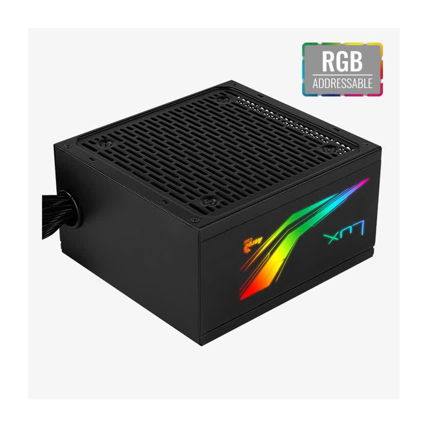 Nguồn Aero Cool Lux RGB 650W ( 80 Plus Bronze/Màu Đen/Led RGB)