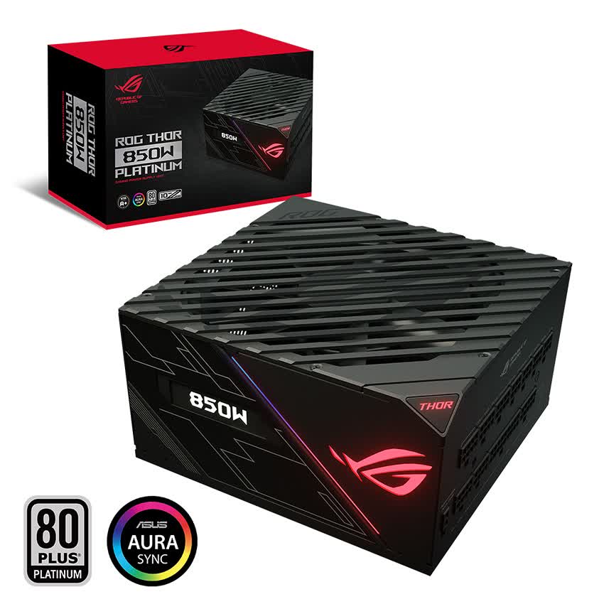Nguồn Asus ROG Thor 850W Platinum - RGB 850W 80 Plus Platinum Full Modular