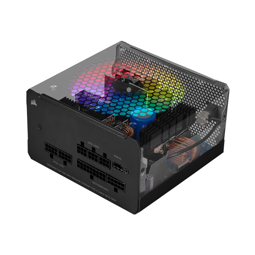 Nguồn Corsair CX550F 550W RGB Black (80 Plus Bronze/Màu Đen/Led RGB/Full Modul)