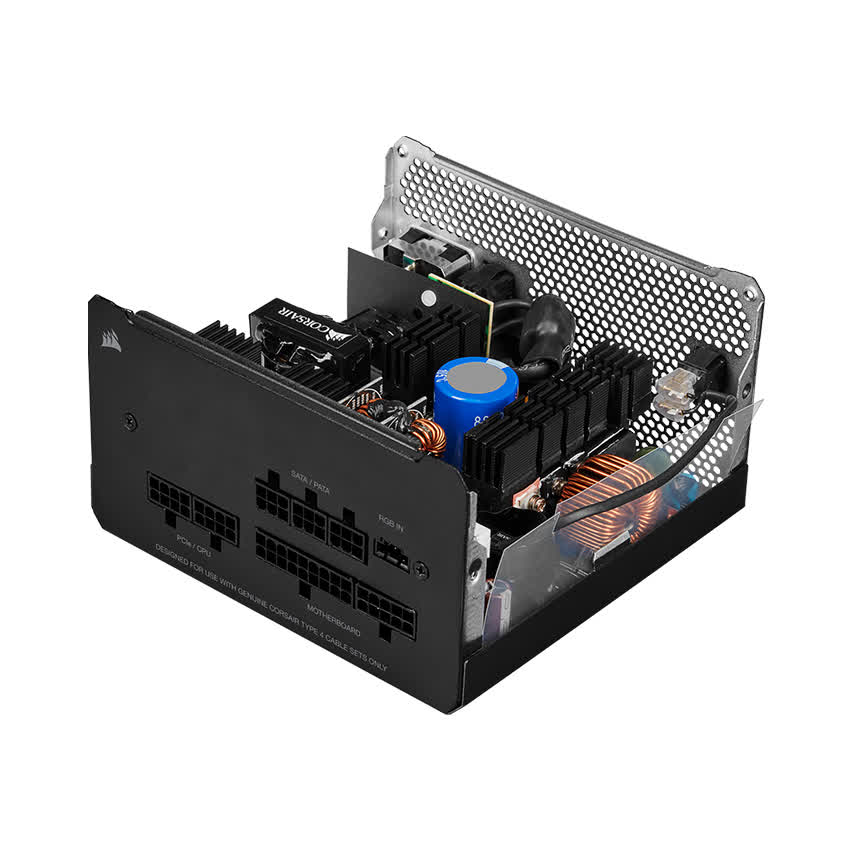 Nguồn Corsair CX550F 550W RGB Black (80 Plus Bronze/Màu Đen/Led RGB/Full Modul)