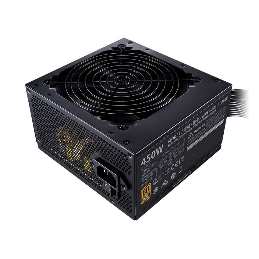 Nguồn máy tính Cooler Master MWE V2 230V 450 450W Plus Bronze  (80 Plus Bronze/Màu Đen)