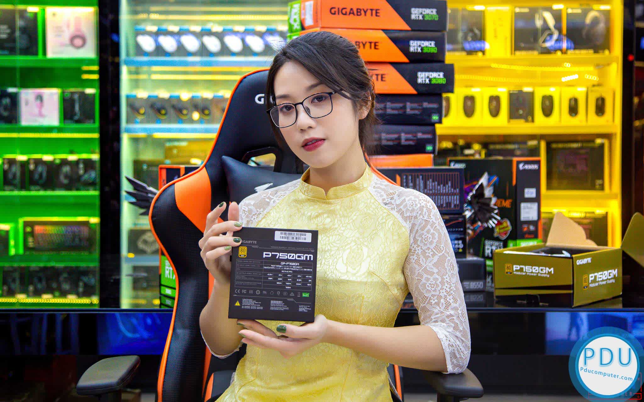 Nguồn máy tính Gigabyte GP- P750GM 750W (80 Plus Gold/Full Modular/Màu Đen)