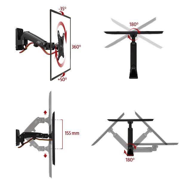 Giá treo màn máy tính North Bayou F120 (17-27 INCH)