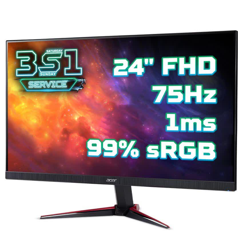 Màn hình Acer Nitro VG240Y (23.8 inch/FHD/LED/IPS/VGA+HDMI/250 cd/m²/75Hz/1ms/AMD Free sync)