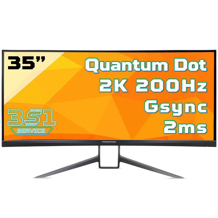 Màn hình Acer Predator X35 (35 inch/3440 x 1440/VA/600nits/HDR1000/1.07 billion/200Hz/DP+HDMI/2ms)