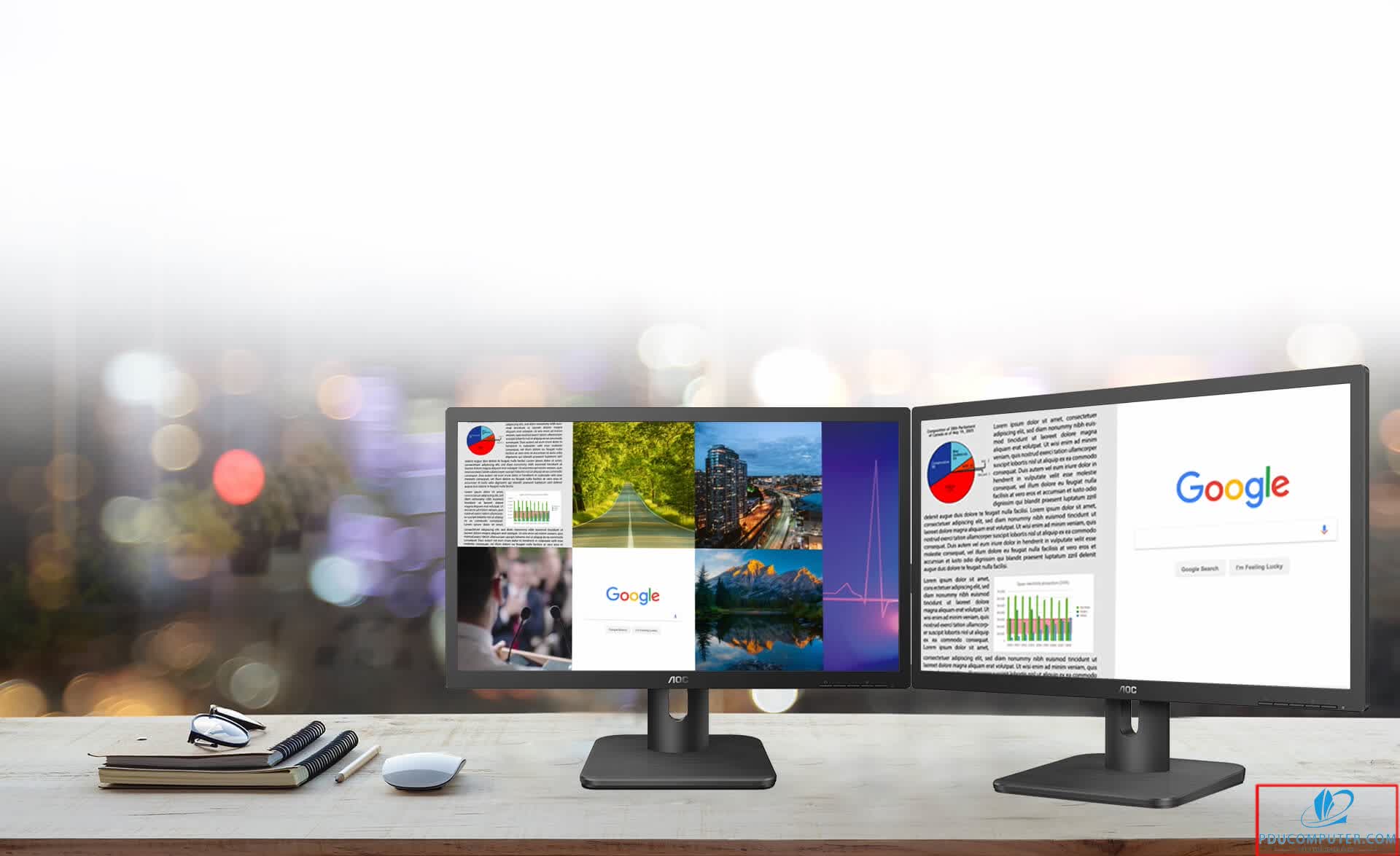 Màn hình AOC 9E1H/74 (18.5inch/HD/TN/5ms/200nits/HDMI+VGA)