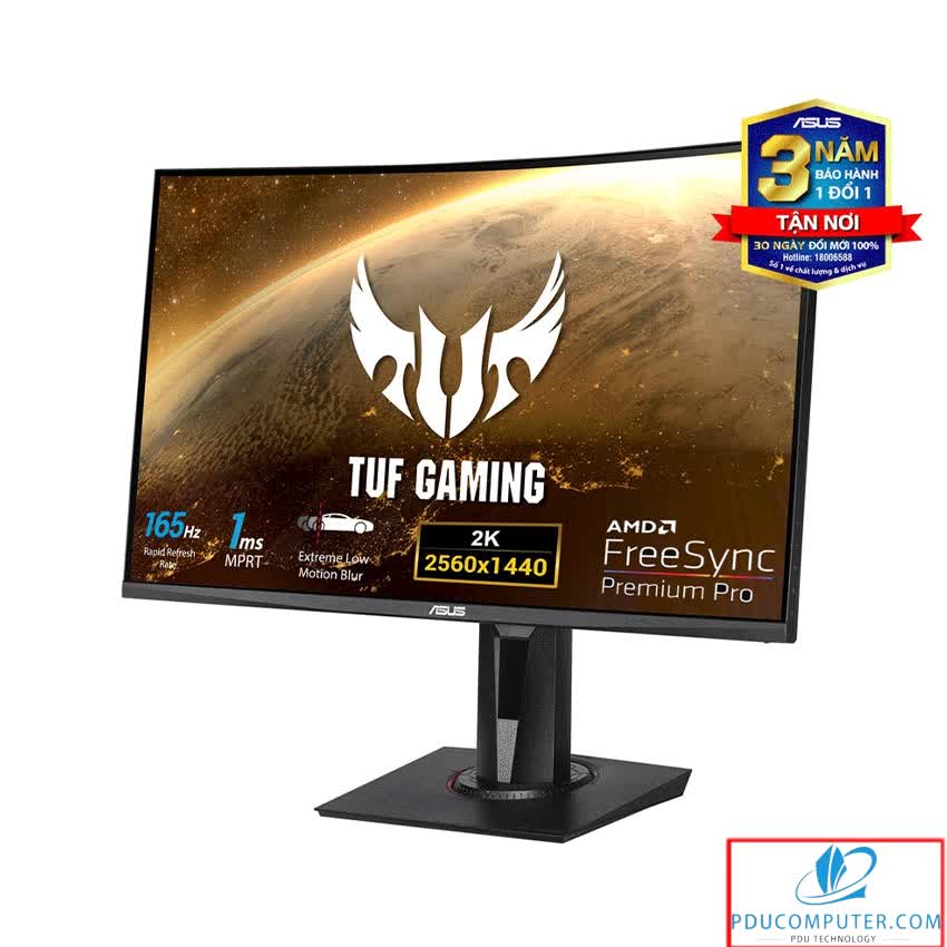 Màn hình Asus VG27WQ (27inch/2K-WQHD/VA/165Hz/1ms/400nits/HDMI+DP+Audio/FreeSync/Cong)