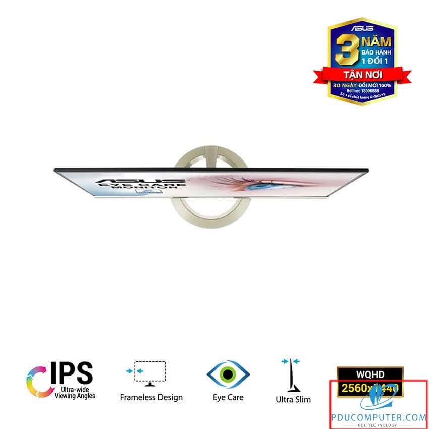 Màn hình Asus VZ27AQ (27 inch/2K/IPS/75Hz/5ms/400cd/m²/DP+HDMI+VGA)