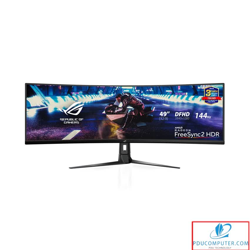 Màn hình Asus XG49VQ ROG Strix (49 inch/UHD/Super Ultra-Wide/HDR/144Hz/4ms/450cd/m²/DP+HDMI/Free Sync2/Loa 2x5W/Màn hình cong)