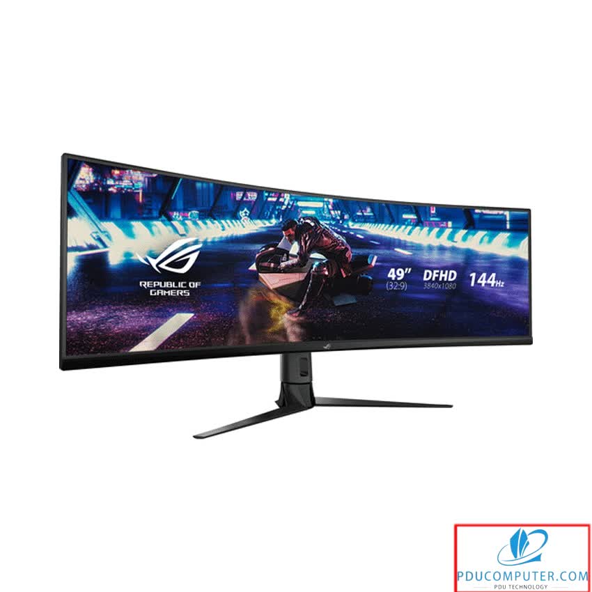 Màn hình Asus XG49VQ ROG Strix (49 inch/UHD/Super Ultra-Wide/HDR/144Hz/4ms/450cd/m²/DP+HDMI/Free Sync2/Loa 2x5W/Màn hình cong)