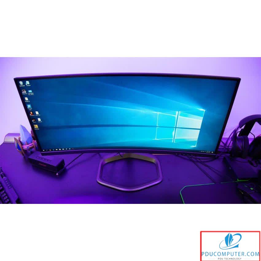 Màn hình Cooler Master GM34-CW (34 inch/2K/VA/144Hz/1ms/400 nits/HDMI+DP/Loa/GSync+FreeSync2)