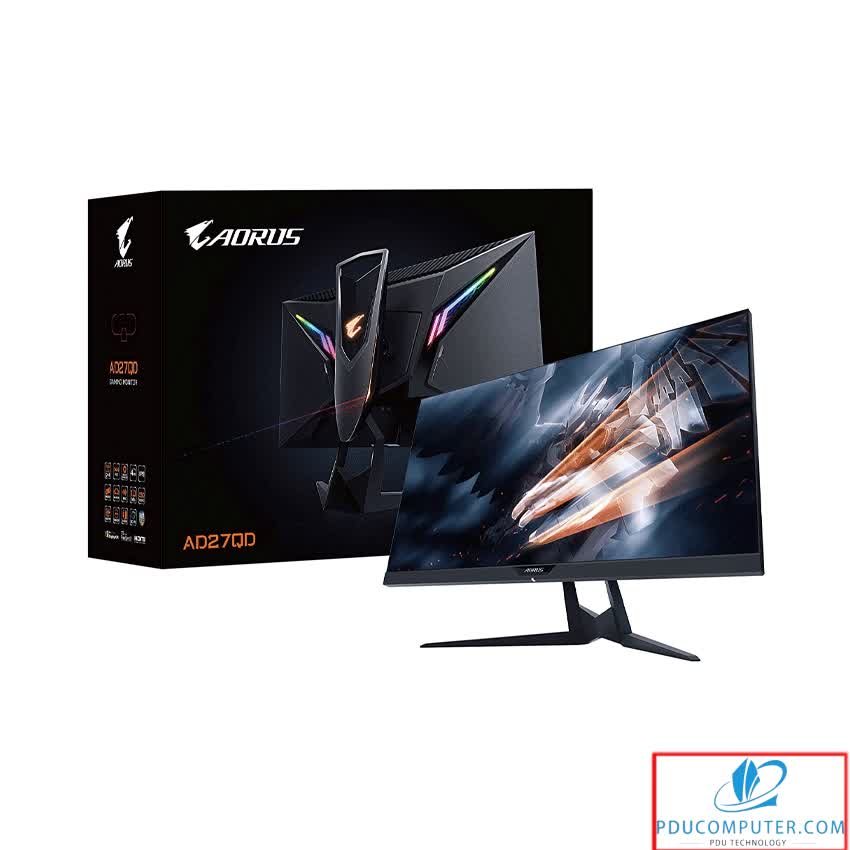 Màn hình Gigabyte Aorus AD27QD (27 inch/FHD/IPS/144Hz/1ms/350cd/m²/DP+HDMI/Màn hình cong)