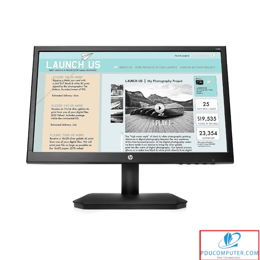 Màn hình HP V190 (18.5 inch/HD/LED/200cd/m²/VGA/60Hz/8ms)