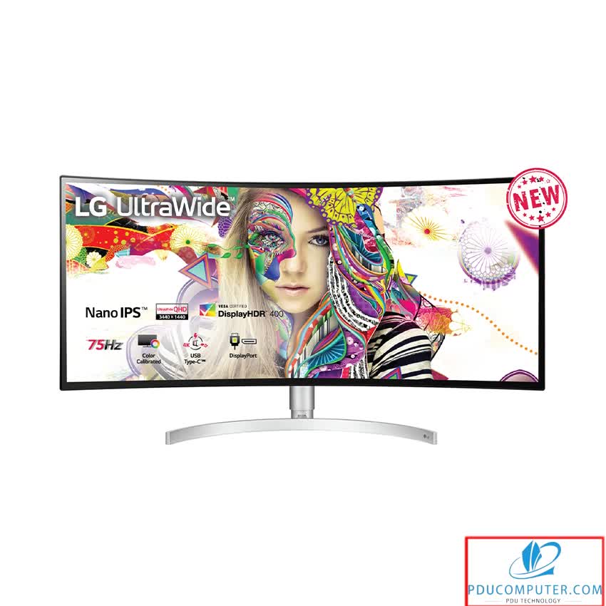 Màn hình LG 34WK95C-W (34 inch/2K/NanoIPS/75Hz/5ms/400 nits/HDMI+DP+USB-C/Cong)