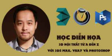Học 3ds Max, Vray và Photoshop trong diễn họa 3d kiến trúc nội ngoại thất