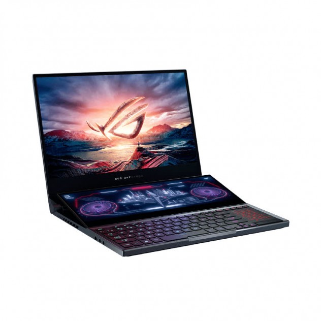 ngoài hình Laptop Asus Gaming ROG Zephyrus Duo GX550LWS-HF102T (i7 10875H/16GB RAM/1TB SSD/15.6 FHD 300hz/RTX 2070 S Max-Q 8GB/Win10/Balo/Xám)