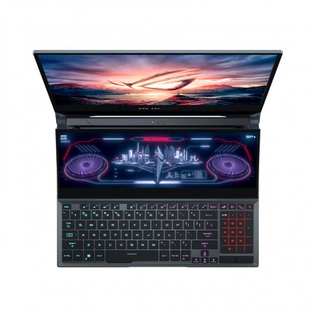 Laptop Asus Gaming ROG Zephyrus Duo GX550LWS-HF102T (i7 10875H/16GB RAM/1TB SSD/15.6 FHD 300hz/RTX 2070 S Max-Q 8GB/Win10/Balo/Xám)