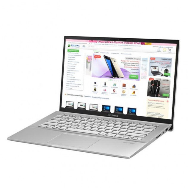 ngoài hình Laptop Asus VivoBook S431FL-EB145T (i5 8265U/8GB RAM/512GB SSD+Optane 32Gb/14 inch FHD/MX250 2GB/Win 10/Bạc)