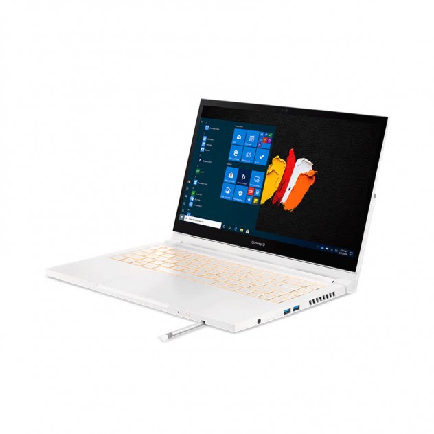 ngoài hình Laptop Đồ họa ConceptD 3 Ezel Pro CC314-72P-75EG (NX.C5KSV.001 ) (i7 10750H/16GB RAM/1TB SSD/Quadro™ T1000/14 inch FHD Touch/Bút/Win10 Pro/Trắng)