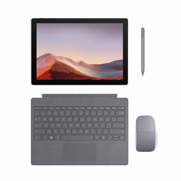 ngoài hình Microsoft Surface Pro 7 (i3 1005/4GB RAM/128GB SSD/12.3 inch PixelSense Cảm ứng/Win 10 Home/Đen)