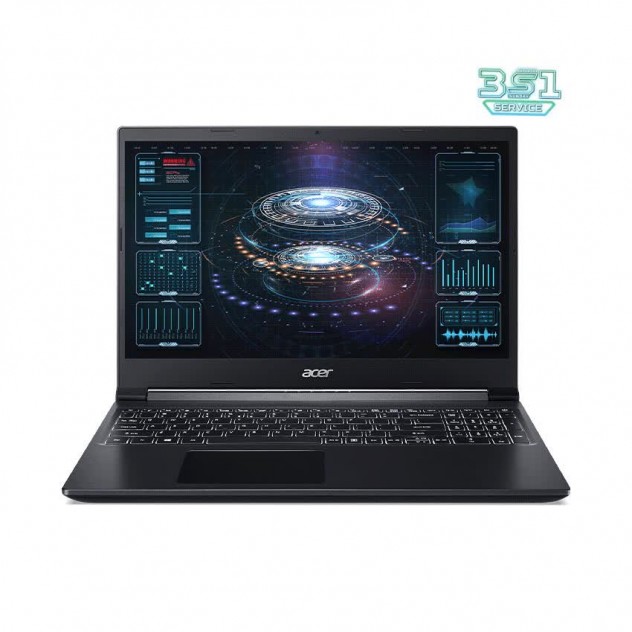 Laptop Acer Gaming Aspire 7 A715-41G-R1AZ (NH.Q8DSV.003) (Ryzen 7 3750H/8GB RAM/512GB SSD/ GTX1650 4G DDR6/15.6 inch FHD IPS/Win10/Đen)