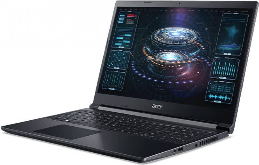 ngoài hình Laptop Acer Gaming Aspire 7 A715-41G-R1AZ (NH.Q8DSV.003) (Ryzen 7 3750H/8GB RAM/512GB SSD/ GTX1650 4G DDR6/15.6 inch FHD IPS/Win10/Đen)