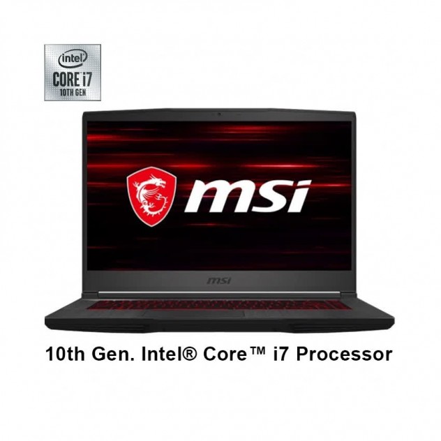 Laptop Gaming MSI GF65 Thin 10SER (622VN) (i7-10750H/8GB RAM/512GB SSD/RTX 2060/ 15.6 inch FHD/Win 10/Đen) (2020)