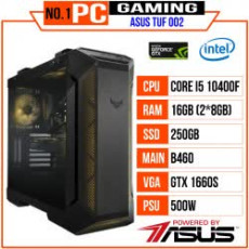 PC GAMING ASUS TUF 002 (I5 10400F/B460/16GB RAM/250GB SSD/GTX 1660 SUPER/500W/AIO ASUS LC240)