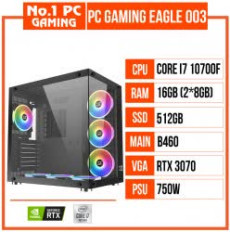 PC GAMING EAGLE 003 (i7 10700F/B460/16GB RAM/512GB SSD/RTX 3070/750W/TẢN 360/RGB)